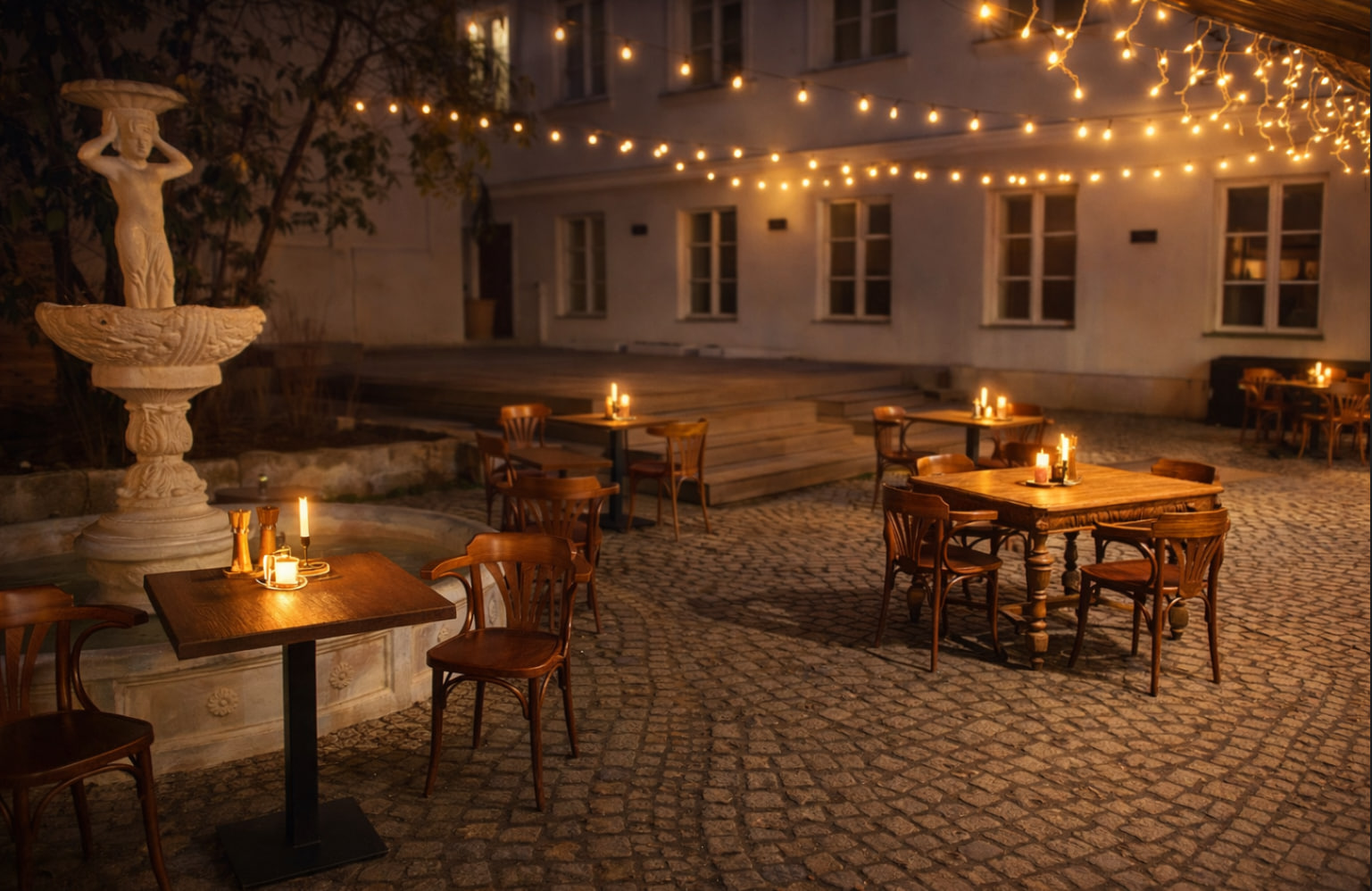 Brunnen im Restaurant