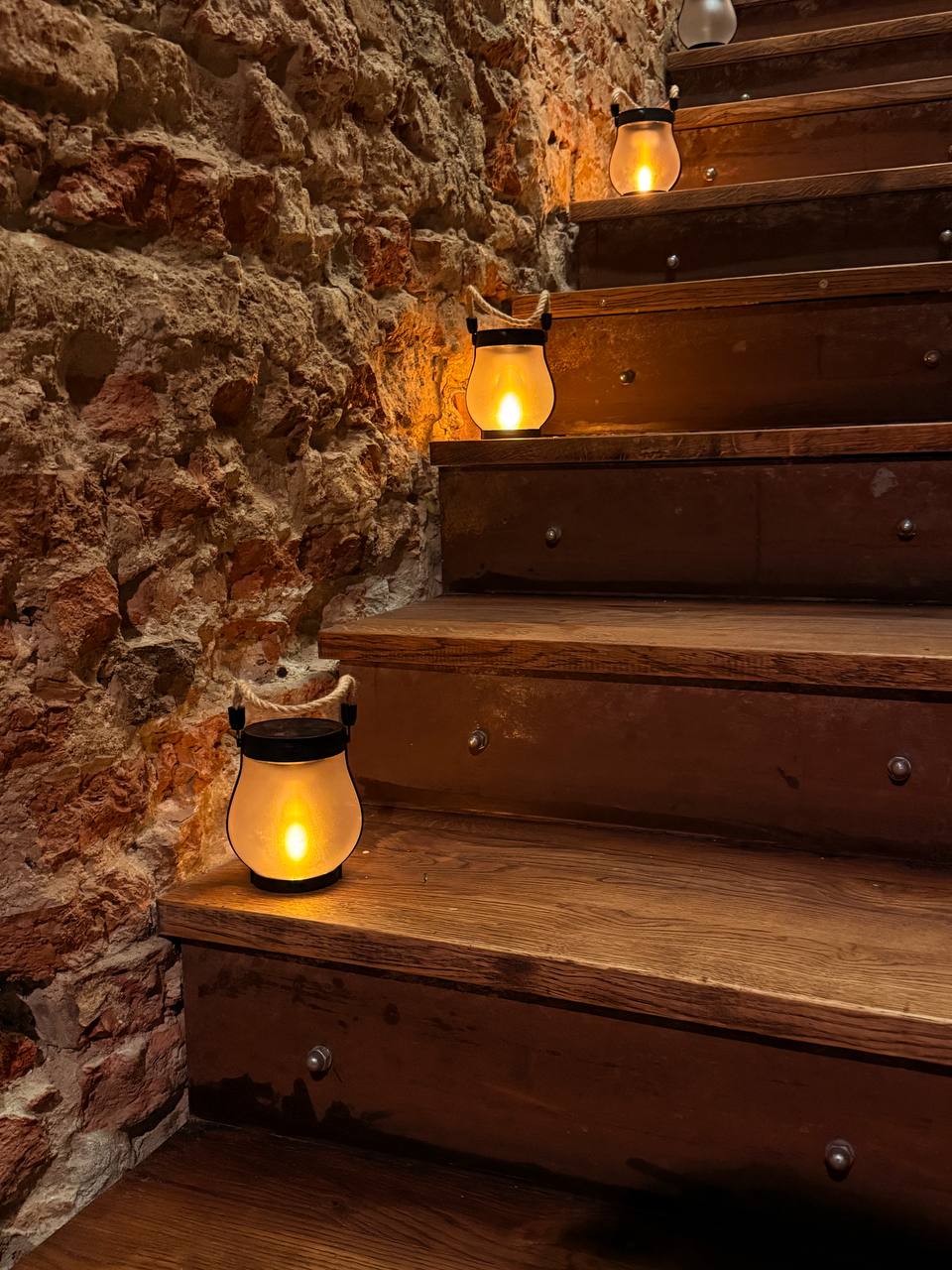 Treppe zum Restaurant